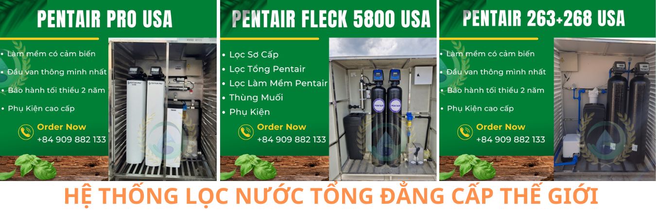 Hệ thống lọc nước tổng Pentair chính hãng